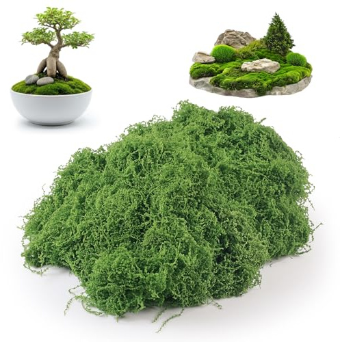 WENXINWIN 60g Artificial Moss, Faux Moss for Crafts, Dark Green | Fake Green Moss Decorative Fake Bulk Moss for Plant Garden Lawn Crafts Decoration Landscaping Model Making