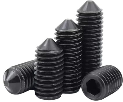 Tornillo prisionero de cabeza hexagonal con punta Juego de tornillos hexagonales acero al carbono grado 12,9 M2-M16, pernos prisioneros 2mm-60mm, paquete surtido(50mm,M12-2pcs)