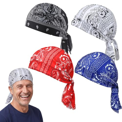 Zouwel Ensemble de chapeau à éventail refroidissant Paisley, bandana avec béanie, coussin respirant pour casque et ajustement élastique