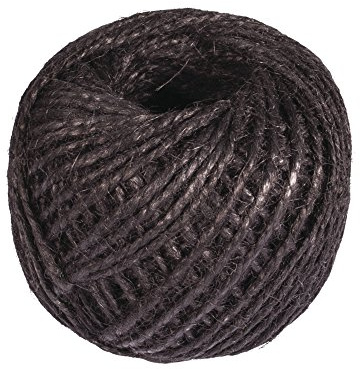 Rayher - Cuerda de sisal en espiral, color negro, 1 mm de diámetro