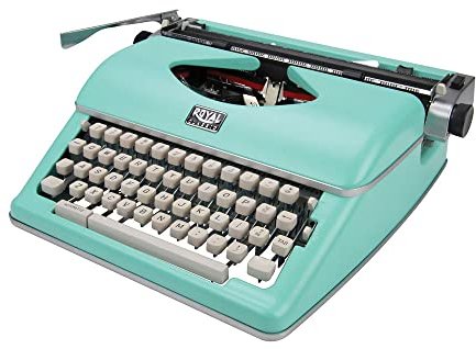 Royal 79101T Klassische Manuelle Schreibmaschine in Mintgrün mit Authentischem Typendruck