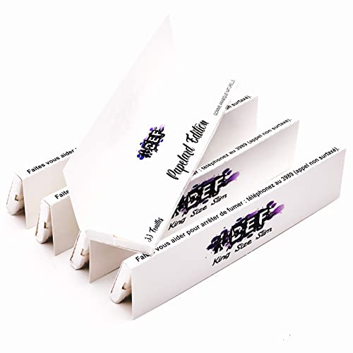 Lot de 10 carnets de 33 Feuilles longues slim à rouler #DEF Papelard® Edition King Size Slim