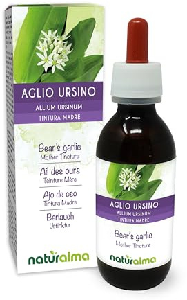 Aglio ursino (Allium ursinum) foglie e bulbi Tintura Madre analcoolica Naturalma - Estratto liquido gocce 120 ml - Integratore alimentare - Vegano