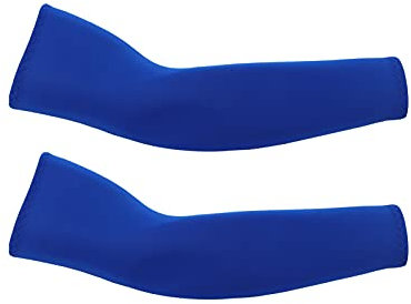 YSLJW Mangas Brazo, Enfriamiento De Protección Manga Protectora Solar para Mujer Hombre Manguitos Ciclismo (38x12.5cm,Azul)