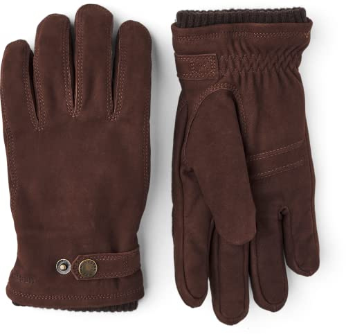 Hestra Men's Bergvik Nubuck Leather Insulated Gloves for Cold Weather - Espresso - 10