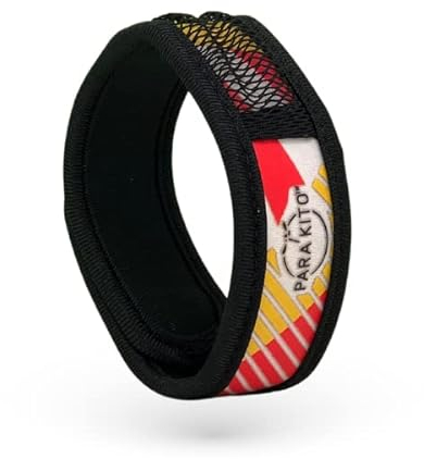 ATC Handels GmbH Para'Kito Anti-Mücken Armband inkl. 2 Pellets für Kinder und Erwachsene - Mückenschutz, Mückenabwehr, Schutz gegen Mücken für Hand- und Fußknöchel, Geometrisch schwarz