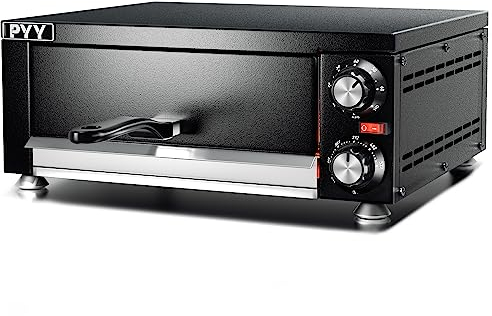 PYY - Four électrique à pizza pour intérieur et comptoir, machine commerciale pour faire des pizzas pour la maison avec minuterie, cuisinière à pizza en acier inoxydable