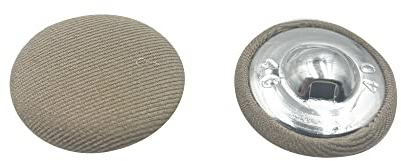 10pcs Coat Fabric Button,Dress Shirt Suit Fabric Button,Metal Round Button Clothes Wild Button Decorative Accessories 25mm PT1076