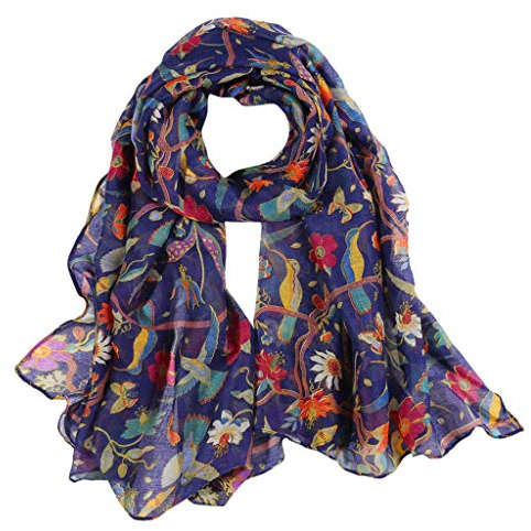 Damen Stola Festlich, Sale Sommer Schals Chiffontücher Schmetterlings-Print Loopschals Atmungsaktiv Mullschal Tücher Lang Sonnenschutz Ganzjahres-Schal Herbst Damenschal Langer Schal Damen