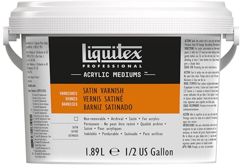 Liquitex 5346 Professional Barniz semimate para pinturas acrílicas, barniz final permanente, muy elástico y de aplicación universal en calidad de archivo - 1,89 litros, transparente