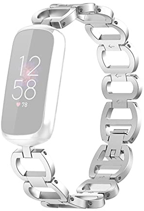 Metallarmband, kompatibel mit Fitbit Luxe Metallarmband, klassisches Metallarmband, Ersatzarmband für Luxe Activity Tracker, Kunststoff