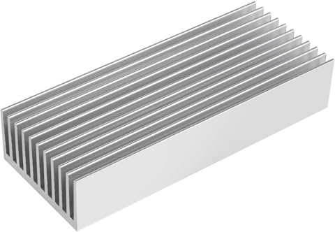 Aluminum Heatsink 100 x 40 x 20mm/ 3.94x1.57x0.79 inch Heat Sink Chipset Diffusion Cooling Fin Comb Heat Sinks Cooler for LED Peltier Thermal Module Tec1-12706 High Power Amplifi 1Pcs