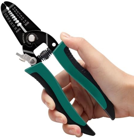 UtenTol Multifunktionale Abisolierzange, Drahtschneider, Kabelschneider, Taschendiebzange Abziehzange, für Elektriker, Heimwerker und Profis