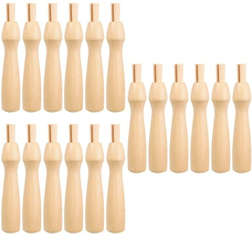 DIYEAH Holzgriff Filznadeln Set 18 StüCk Ergonomische Nadeln FüR Filzen Projekte Reparatur Von PlüSchtieren Handgemachtes Filzen ZubehöR