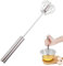 Handheld Mixer, Stainless Steel Semi-Automatic Whisk, Rotating Semi-Automatic Egg Beater, Hand Push Mixer Stirrer Tool for Cooking Kitchen Home Egg Milk (14 Inche)
