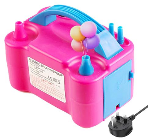 Electric Air Balloon Pump, Portable Dual Nozzle Electric Air Pump High Power, High Power Dual Nozzle Electric Balloon Inflator for Party Wedding Festivals Anniversary Decoration