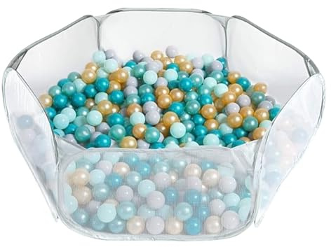 HIULLEN Ball Pit, Indoor & Outdoor Play Tent Playpen Ball Pit Pool, 100x115cm Foldable Large Pop Up Ball Pits Tent, Ocean Ball Pool for Indoor Outdoor (Balls Not Included)