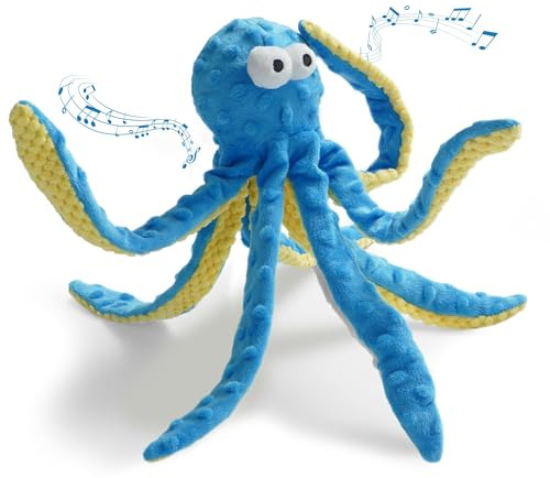 Nocciola 37CM Octopus Dog Toys Indestructible No Stuffing