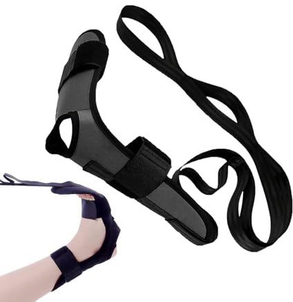 Banda de estiramiento, ayuda de estiramiento con trabillas | Banda elástica con rollo de fascia para muslos, piernas y flexibilidad para entrenamiento en casa, pilates, gimnasia