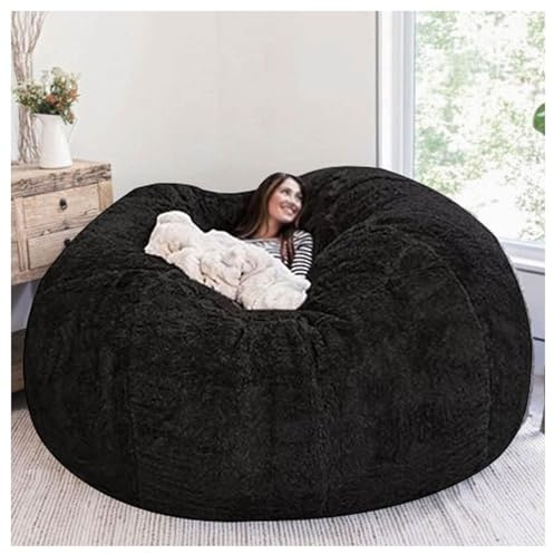 XXL-sittsäck för vuxna, för användning inomhus och utomhus, fluffig, bekväm saccosäck/fåtölj, bekväm Lazy-soffa (utan fyllning)