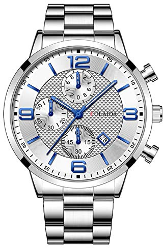 Mode sport män rostfritt fodral kvarts analog armbandsur höjdmätare, c, En storlek