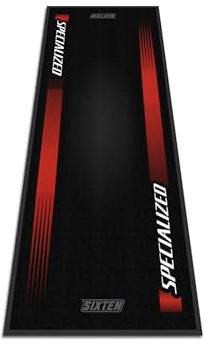 SIXTEN Tapis Home Trainer Vélo Specialized 65x180 - Antivibrations et Antibruit - Vélo d'Intérieur - Durable