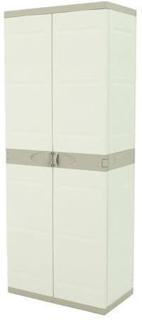 Plastiken Titanium Armarios, Plástico, Beige, 70x44x176 cm