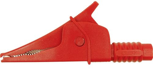 Cliff Croc Clip Plug in Safety krokodilklämma 4 mm CAT III 1 000 V röd