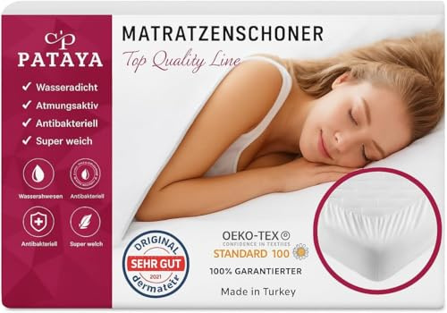 PATAYA Matratzenschoner 70x140 Fitted wasserdichte Matratzenauflage - sowie eine inkontinenzauflage für Baby/Kinder, Matratzenschutz (Fitted 70x140 cm)