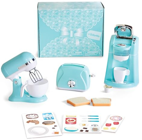 Kidoozie Trendy Kitchen Trio: Set of 3 Realistic Toy Kitchen Appliances for Preschool Pretend Play - Stimulate Your Child's Creativity with This Set of Premium Realistic Toy Kitchen Appliances