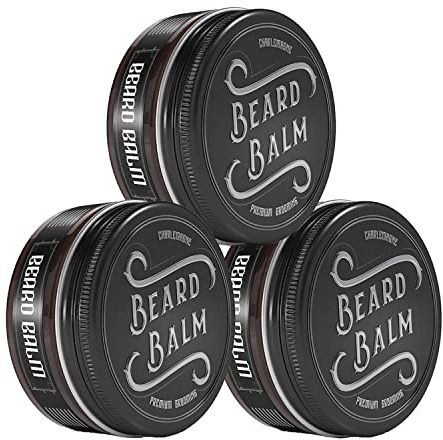 Charlemagne Bartbalsam für Herren 2er Set - 3 x 50ml, natürlicher Halt, Lederduft - Bartweichmacher & Conditioner für gepflegtes Haar - Tägliche Bartpflege - Entwickelt von Friseuren, Made in Germany