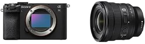 Sony Alpha 7C II | Spiegellose Vollformatkamera (kompakt, 33 MP, Echtzeit-Autofokus, 10 BPS, 4K Video, neigbarer LCD-Touchscreen) Schwarz + SEL1635G