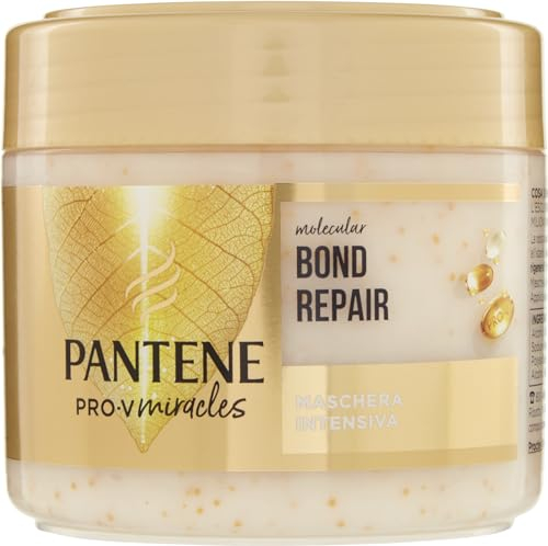 Pantene Molecular Bond Repair Maschera per Capelli con Biotina 300ml Formula Pro-V Concentrata per Capelli Estremamente Secchi e Danneggiati