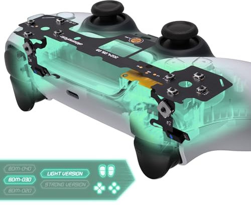 eXtremeRate Whole Clicky Kit pour ps5 Manette BDM-030 Boutons Trigger Face Dpad,Micro Switch Face Clicky L2R2 & Hair Trigger Kit L1R1 pour ps5 Controller(Version Légère)