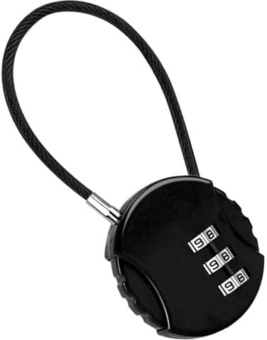 Petit cadenas, forme ronde de serrure combo d'armoire – Serrure à bagages en métal à 3 chiffres pour clôtures, boîte à outils, valise, armoire de lycée protège vos articles : avec une construction