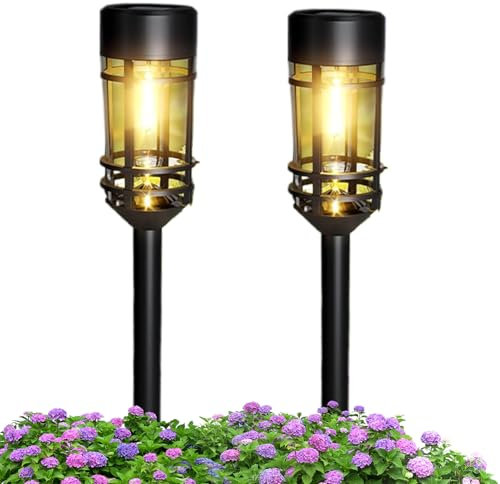 Luci del percorso a energia solare, luci percorsi all'aperto, Luci del percorso solare esterno, Lampada decorativa per decorazioni per il per patio, prati, cortile, percorsi