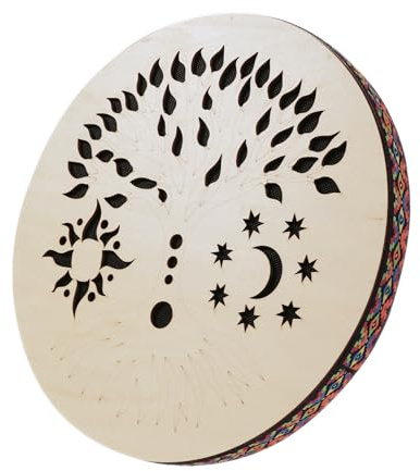 summvox 8INCH Ocean Drum,Water Stream Drum,Rain Disk Water-Fall,Sound Healing,Onomatopoeic Music,For Performance Accompaniment（Tree of Life）