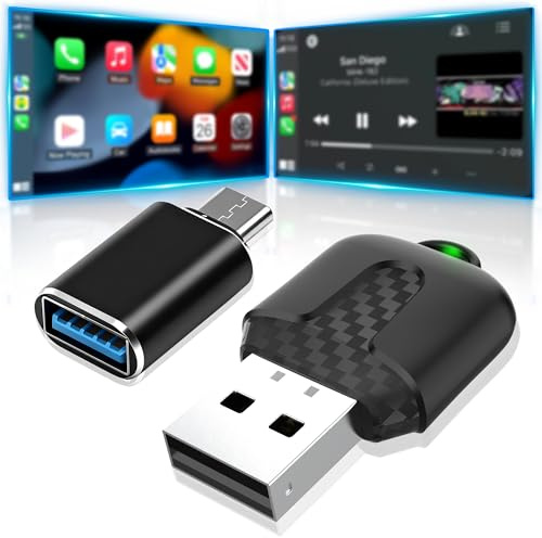 Wootootoo Wireless Carplay Adapter,Mini CarPlay Wireless Adapter,Plug & Play Carplay Adapter Fast and Stable,Compatible with iPhone iOS 10+ and Cars with CarPlay