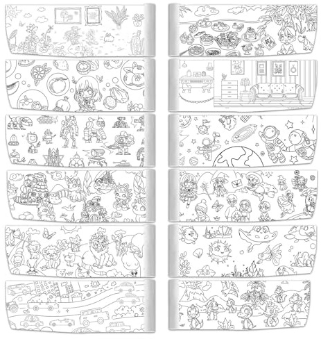 12Pcs Children's Drawing Roll, Spark Wonder Creativity, Kids Toddlers