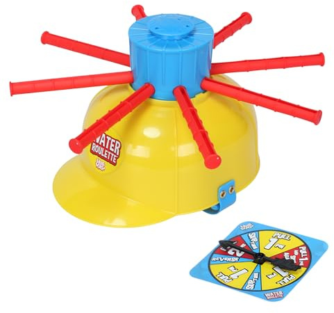 Zing Hog Wild Water Roulette Game: The Ultimate Suspense-Filled Water Challenge – Hilarious Fun Family Party Game with Adjustable Helmet, Rods, and Spinner – Kids and Adults - Ages 8 and Up