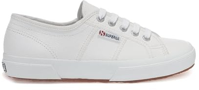 Superga Damen 2750 Tumbled Leder Gymnastikschuhe, Weiß White 900, 45 EU