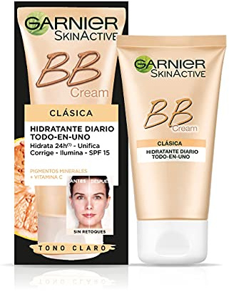 Garnier Skin Active BB Cream Klassischer Perfektionierer für normale Haut, heller Ton, SPF15, mit Vitamin C, 50 ml, 2 Stück