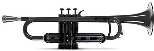 Classic Cantabile MardiBrass ABS Kunststoff Trompete - Perinet-Ventile - 510g leicht - Bohrung: 11,6 mm - inkl. Mundstück und Gigbag - schwarz