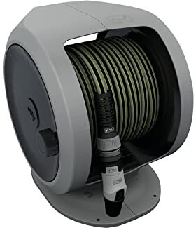 FITT FREEL enrollador Compacto con Manguera Force 20m, Ligera y Resistente, con 30% de plástico Reciclado, Kit con Lanza y racores