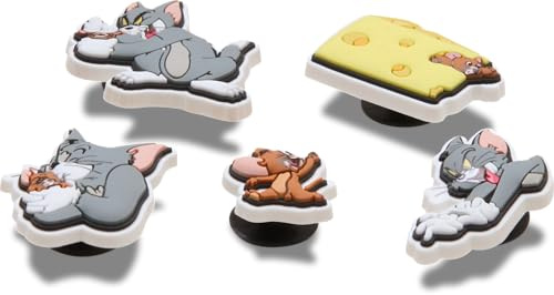 Crocs Tom and Jerry Lot de 5 breloques chaussures unisexe, multicolore, taille unique, multicolore, Taille unique