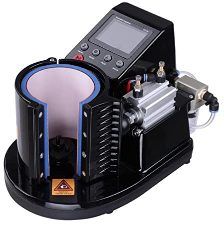 BASSFLY Imprimante à Jet d'encre Portable Tasse pneumatique Chaleur Machine de Presse Sublimation Imprimante Tasse Thermique numérique 2D Machine d'impression Impression Rapide sans décalage(A-U)