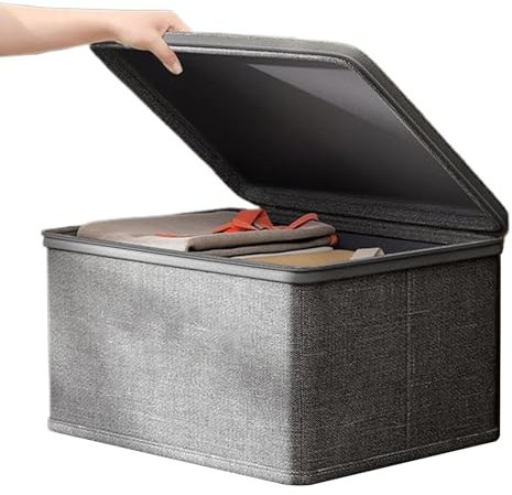 Contenitore richiudibile - Scatola portaoggetti impilabile per vestiti e giocattoli con coperchio sicuro | Contenitore protettivo per jeans, maglioni, snack e articoli per la casa, ideale per casa