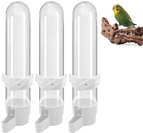 3Pcs Bird Feeder Drinker per Gabbia, Automatica Abbeveratoio per Uccelli Beverino, Abbeveratoi per Uccelli da Appendere, Dispenser D'acqua per Gabbie per Uccelli, per Pappagalli, Pappagallini