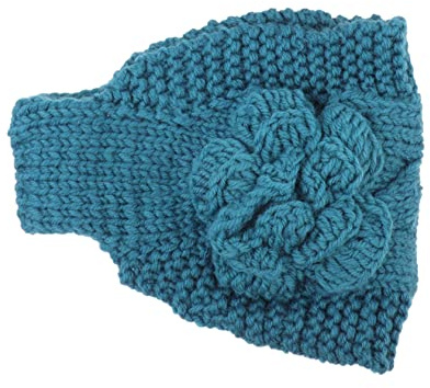 VALICLUD Knitted Hairband Large Flower Windproof Headscarf Warm Headband for Women Winter Outdoor Head Wrap Thermal Knit Hair Accessory
