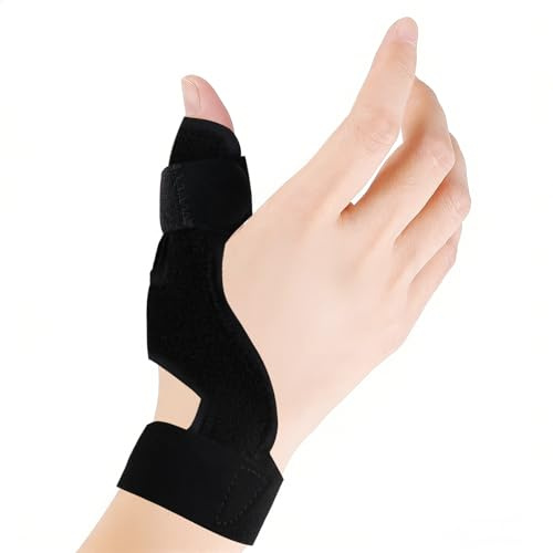 Daumenbandage,Atmungsaktive Daumenorthese mit verstellbarer Alu-Schiene zur Stabilisierung, Leichte Daumenschiene Links & Rechts Universal, für Daumensattelgelenk, Arthritis, Sehnenscheidenentzündung